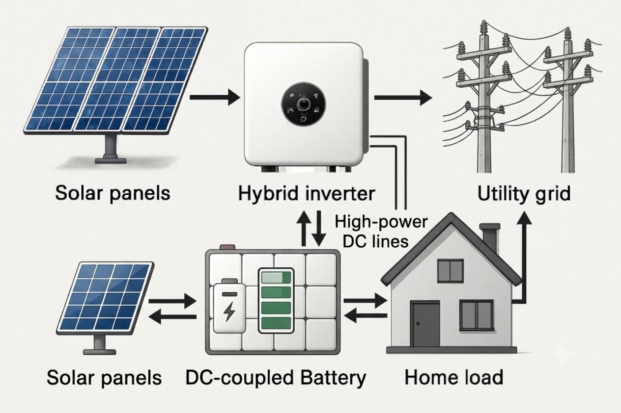 The system manages electricity through the following process: